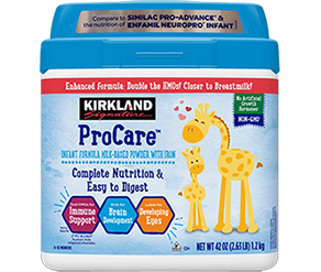 Kirkland Signature ProCare Non-GMO Infant Formula 42 oz