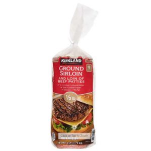 Kirkland Signature Sirloin Beef Patties 18 ct 6 lbs