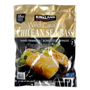 Kirkland Signature Wild Chilean Sea Bass, 4 oz - 6 oz Portion, 1.5 lbs