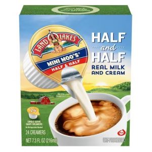 Land O Lakes Mini Moo's Half and Half, Single Serve Dairy Creamers 24 creamers 7.3 fl oz