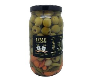 O.N.E Pitted Gordal Olives & Pickle Mix 67oz