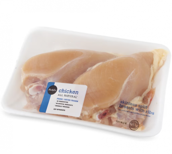 Publix Skinless Chicken Breast with Ribs, USDA Premium About 2 Lbs