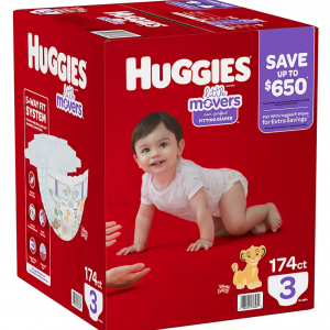 Huggies Little Movers Baby Diapers Size 3 - 174 Pack