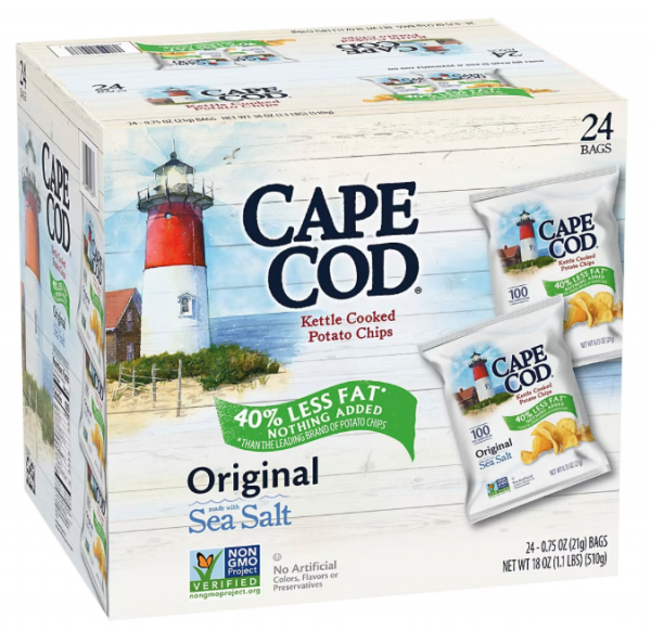 Cape Cod Kettle Cooked Original Reduced Fat Potato Chips - 24 ct