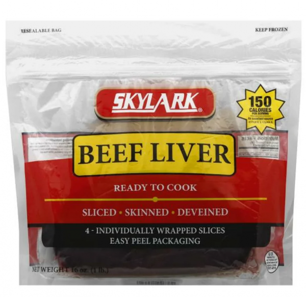 Skylark Beef Liver, Sliced 1 lb