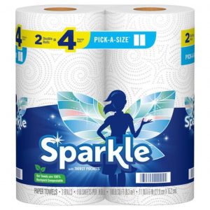 Sparkle Pick-A-Size Paper Towels, Double Rolls, 2 Count