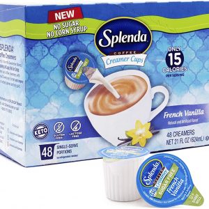 Splenda Coffee Creamer Cups, French Vanilla, Single-Serve 48 creamers [21 fl oz (624 ml)