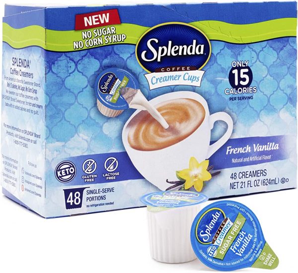 Splenda Coffee Creamer Cups, French Vanilla, Single-Serve 48 creamers [21 fl oz (624 ml)