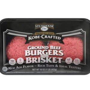 Steakhouse Elite Kobe-Crafted Ground Beef Burgers, with Brisket, American-Style 16 oz or 1 lb