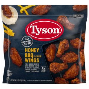 Tyson Any'tizers Honey BBQ Bone-In Chicken Wings, 4 lbs.