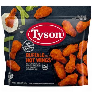 Tyson Frozen Fully Cooked Buffalo Style Hot Chicken Wings, 4 lbs.