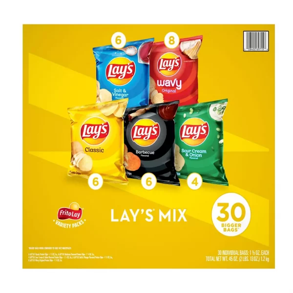 Frito-Lay Lay's Mix of Potato Chips, 30 ct.