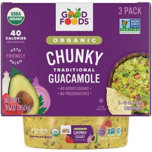 Good Foods Organic Chunky Guacamole, 3 x 10 oz