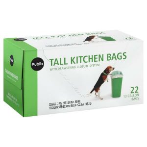 Publix Tall Drawstring Kitchen Trash Bags  22 CT