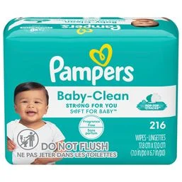 Pampers Wipes Baby-Clean - 216 CT