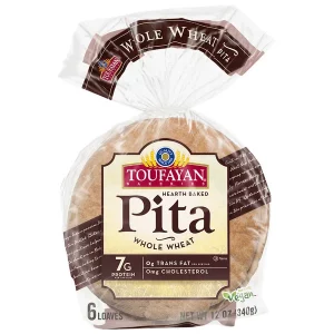 Toufayan Whole Wheat Pita Bread - 6 CT