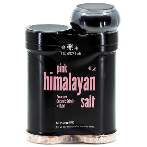 The Spice Lab Pink Himalayan Salt Grinder and Refill 2, 15 oz